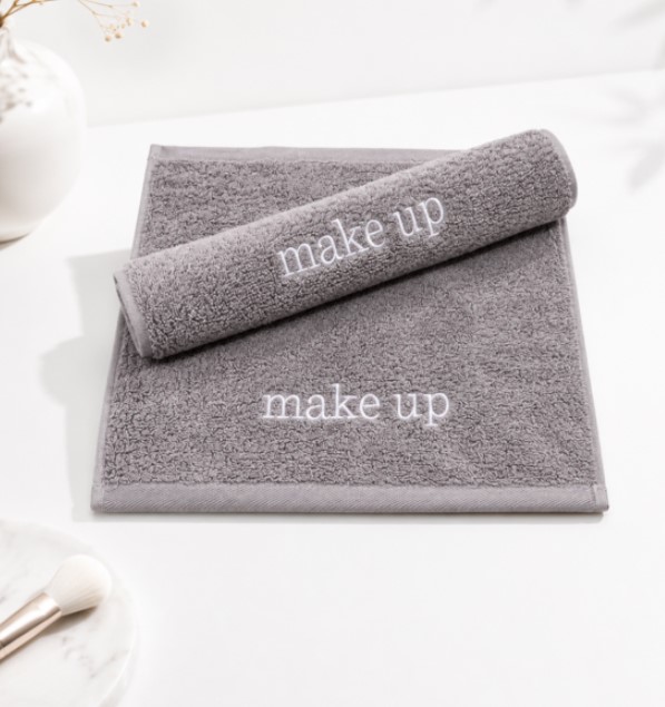 Πετσέτα Βαμβακερή Make Up New 30x30εκ. Plain Line Light Grey (Σετ 10 Τεμάχια) (Ύφασμα: Βαμβάκι 100%, Χρώμα: Γκρι) - OEM - 5201847012507-LG